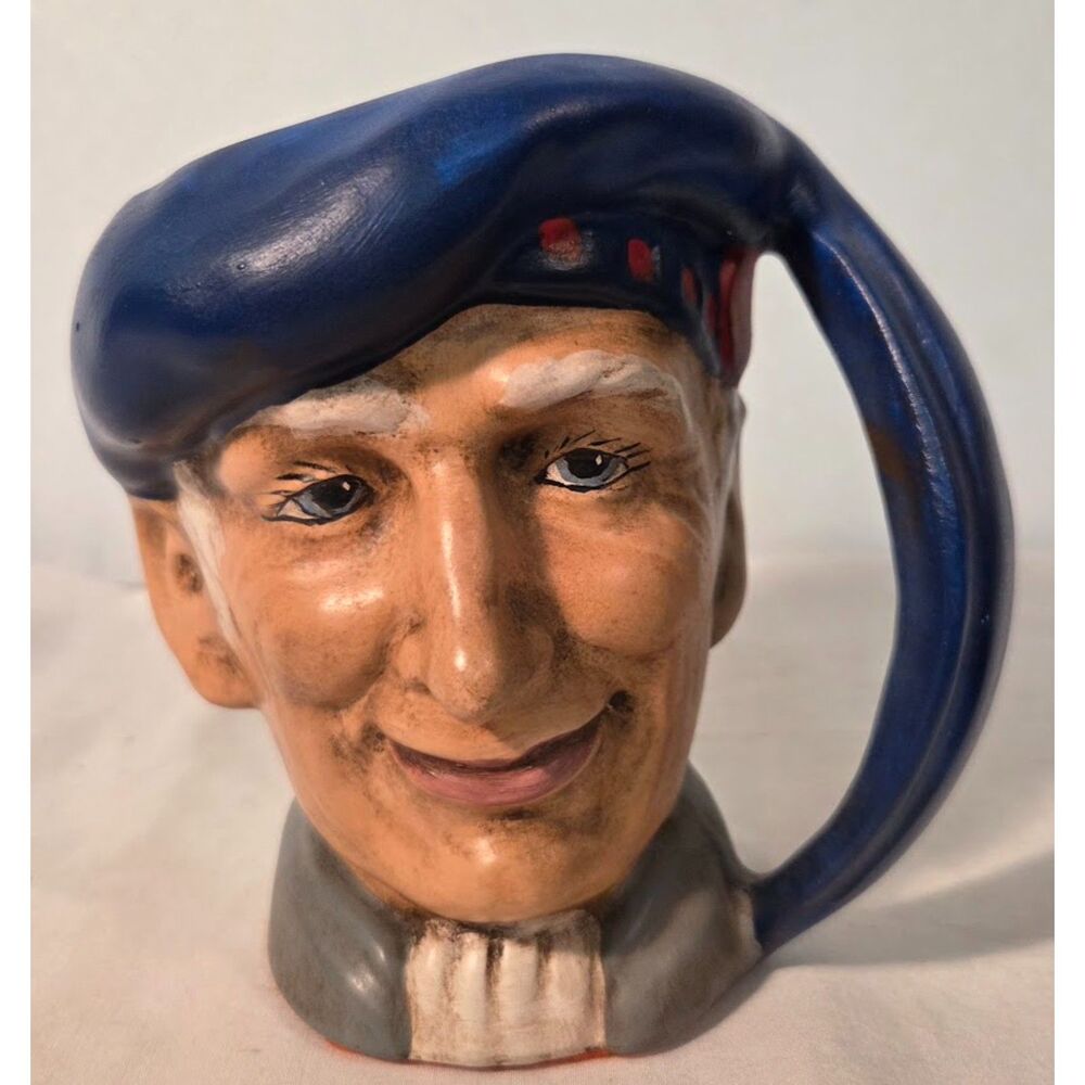Vintage Character Toby Style Mug Blue Beret Figural Mug - Jock